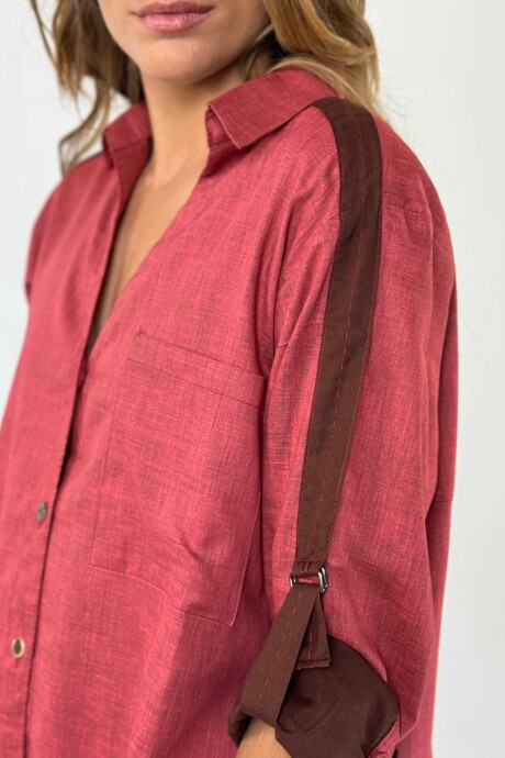 CAMISA BELLINI ALGODON Ladrillo