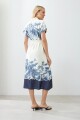 Vestido estampado manga corta azul