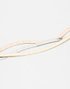 Pulseras Flexibles Metal Pulsera Con Triple Cadena - Dorado