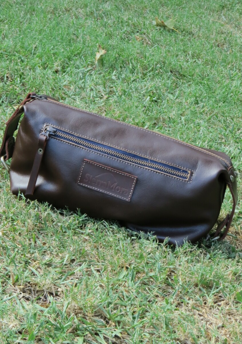 Necessaire de Cuero - Marrón Blue Zip 