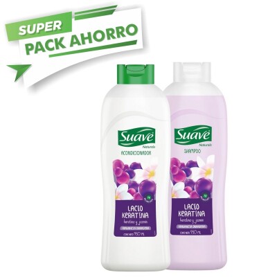 Pack Familiar Suave Shampoo + Acondicionador Lacio Keratina 930 ML 50% OFF Pack Familiar Suave Shampoo + Acondicionador Lacio Keratina 930 ML 50% OFF