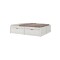 Cama Madera Maciza Con Cajones - 2 plazas - Linea beauty Blanco