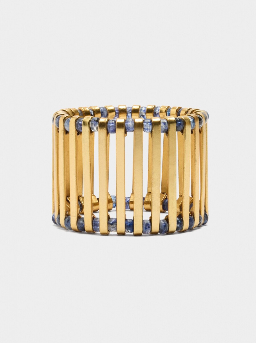 Pulsera Elástica Con Barras - azul 