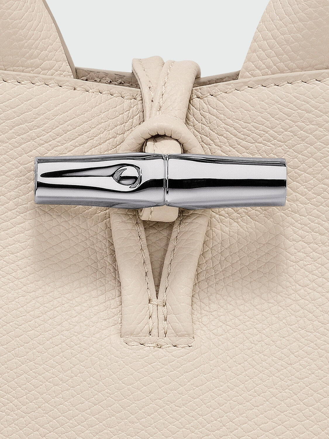 LONGCHAMP - Clutch Le Roseau XS Beige