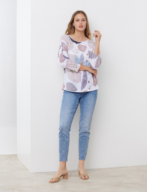Remera Brillos MULTI/ROSA