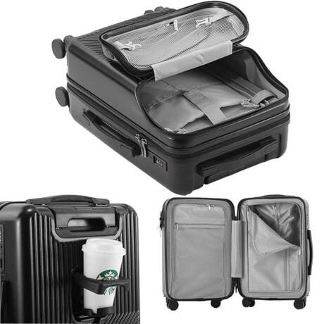 Valija rigida Lumax Sapporo con portavaso Negro