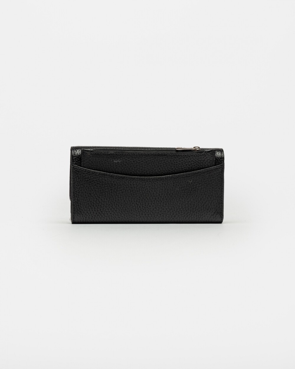 Billetera The Circle En Cuero Graneado Negro