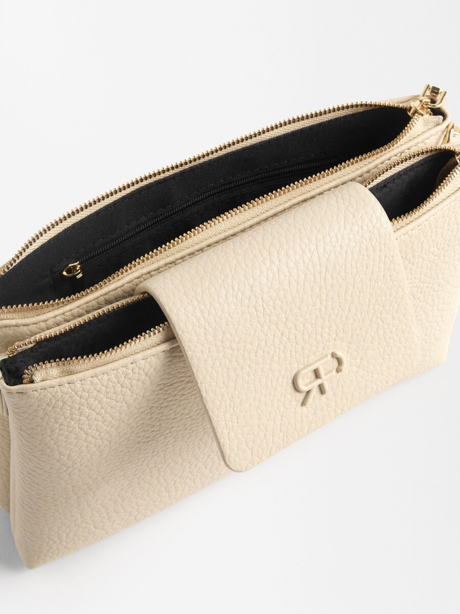 Bolso Bandolera Doble crudo