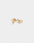 Aros Pasantes Strass Corazón Aros Con Strass - Dorado