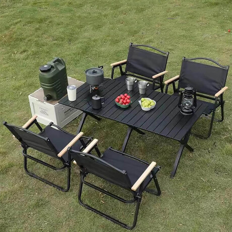 Silla Plegable Camping Playa Picnic Pesca Portátil Negro