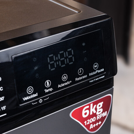 Lavarropas carga frontal 6Kg Gris Inverter Xion XI-LAV66X Lavarropas carga frontal 6Kg Gris Inverter Xion XI-LAV66X