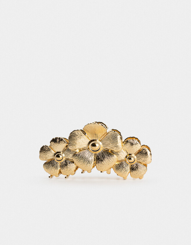 Broche Con flores Broche Con Flores - Dorado