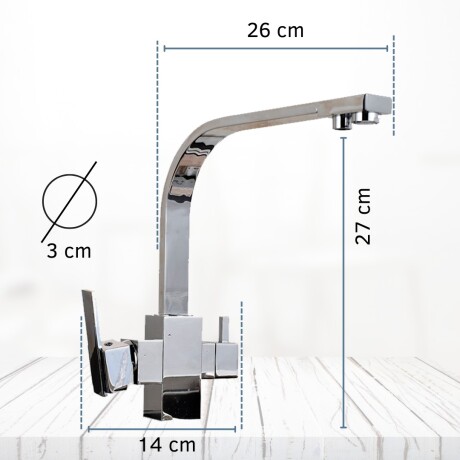 Purificador Bajo Mesada con Grifo de 3 VÍAS Flat con Ecofast