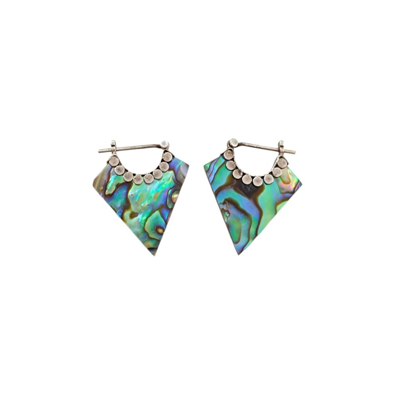 Caravanas Colgante Pico-Plata 925-Piedra Avalon-CA3400 conpiedra