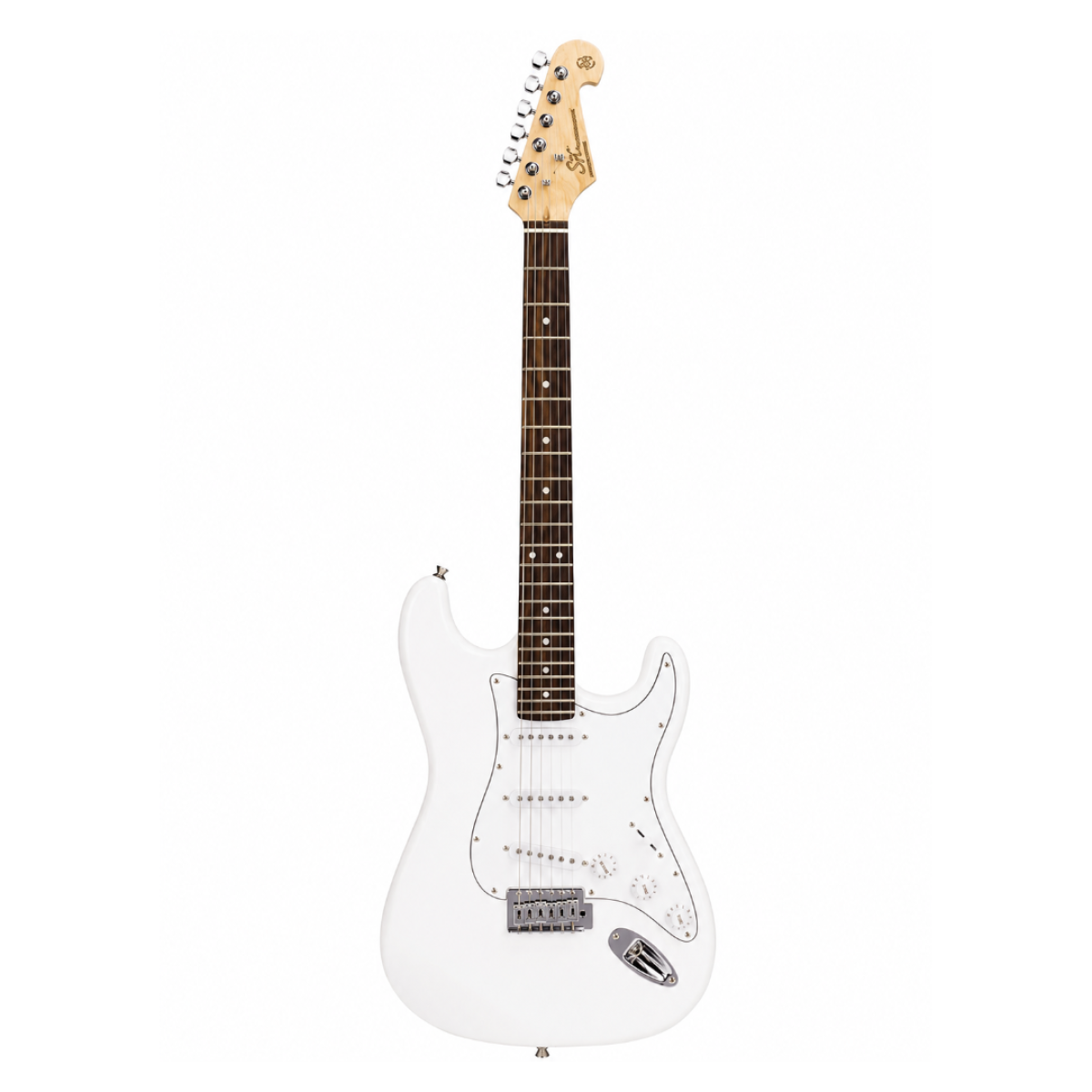GUITARRA ELECTRICA SX ED1 BLANCA C/FUNDA 