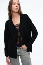 CARDIGAN BROCHE Negro