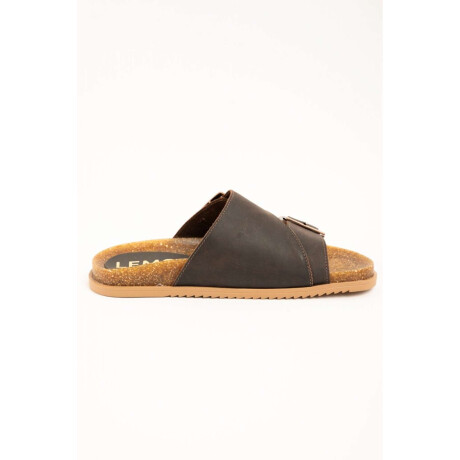 Sandalia De Doble Hebilla Chocolate