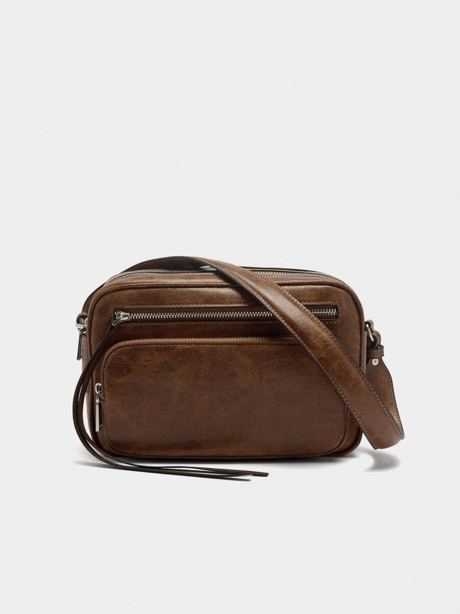 Bolso Bandolera Efecto Envejecido camel