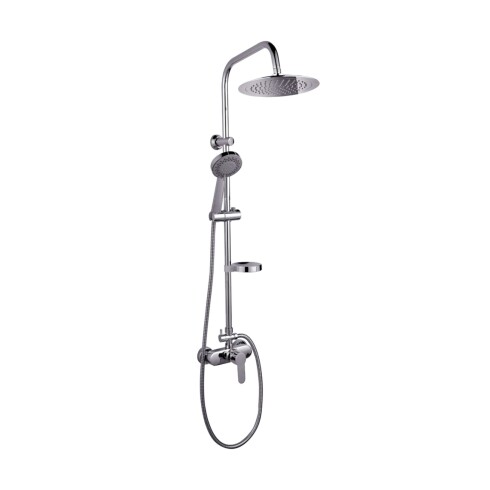 Barral De Ducha Con Monocomando Cromo Dgc 000