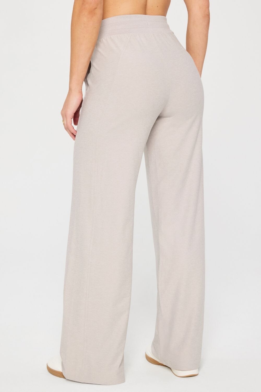Pantalón Cloud Jersey Wide Leg Pant Mujer Light Sand Heather