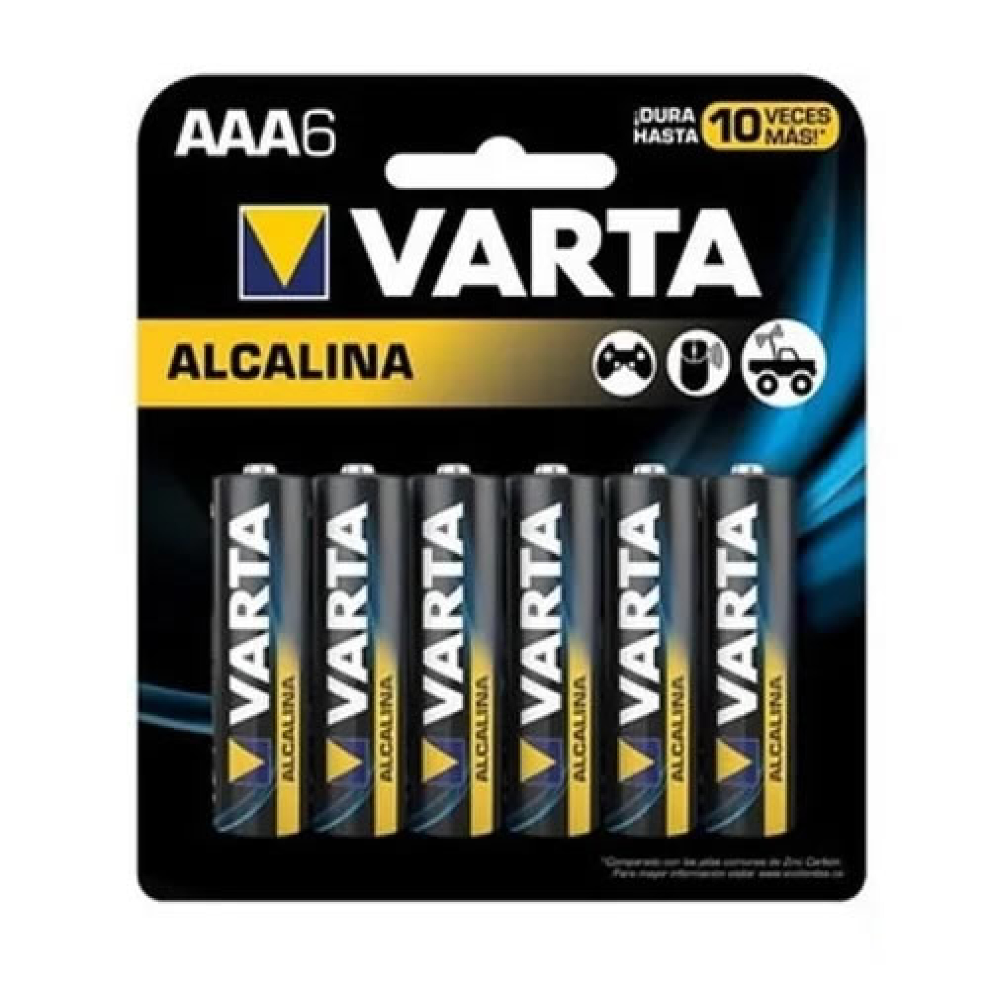 Varta Longlife - Pilas AAA (paquete de 48), pilas alcalinas triple A