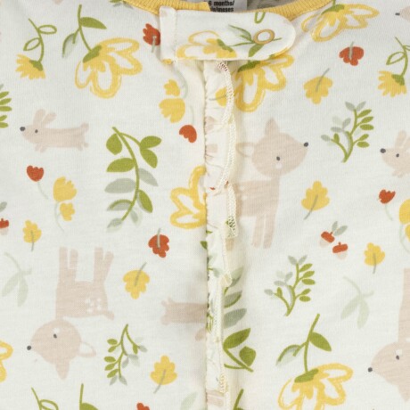 Pijama enterito manga larga con pie pradera