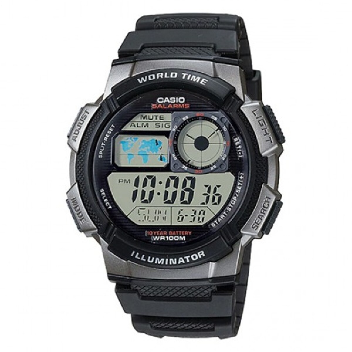 Reloj Casio Deportivo Digital Resina Negro 