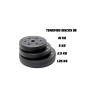 Kit 2 Mancuernas Maciza Cromada C/ Rosca + 40 Kilos Pesas 2x10Kg 4x5Kg
