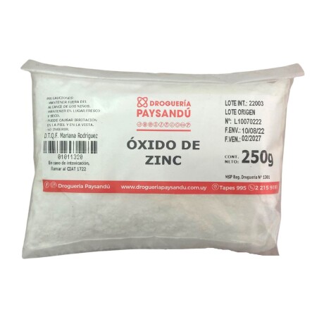 Óxido de zinc 250 g