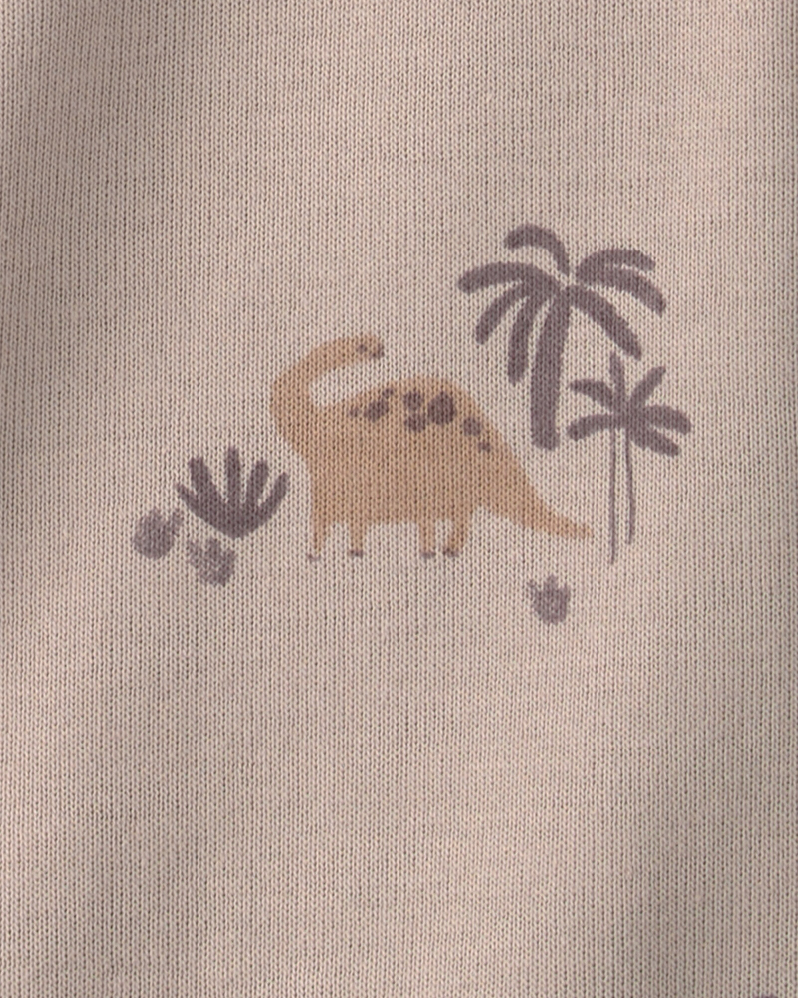 Monito corto de algodón, marrón, diseño dinos Sin color
