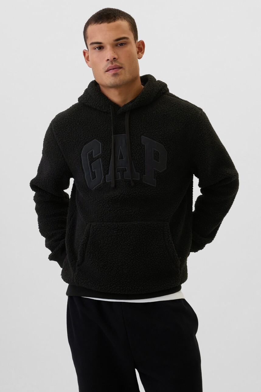 Canguro Logo Gap Sherpa Hombre Black