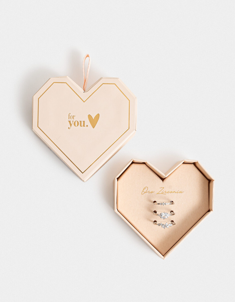 Anillos Sets Bañados En Oro 