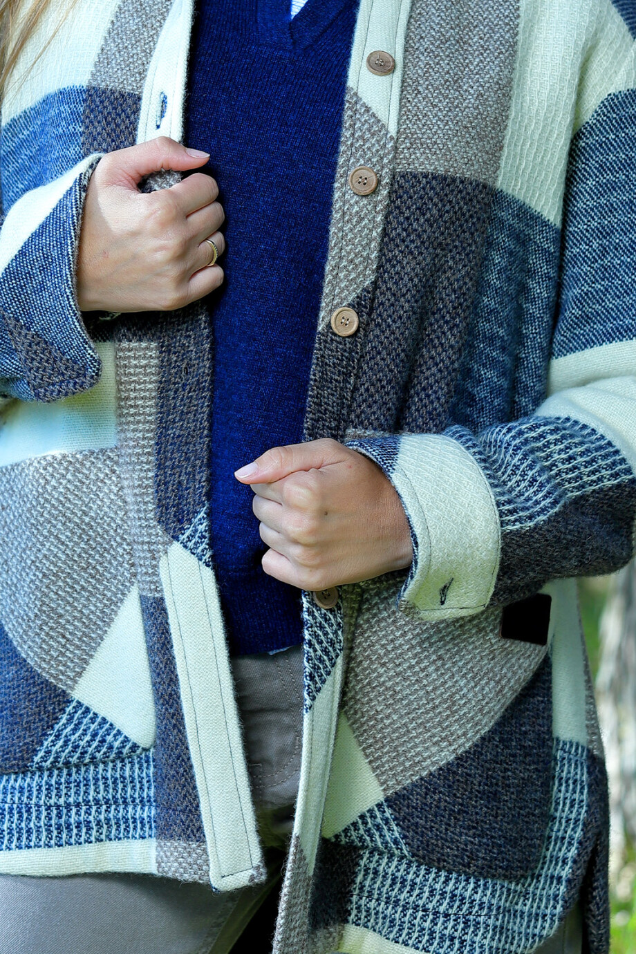 Camisa Leñadora Dama Viento Cuadros Azules