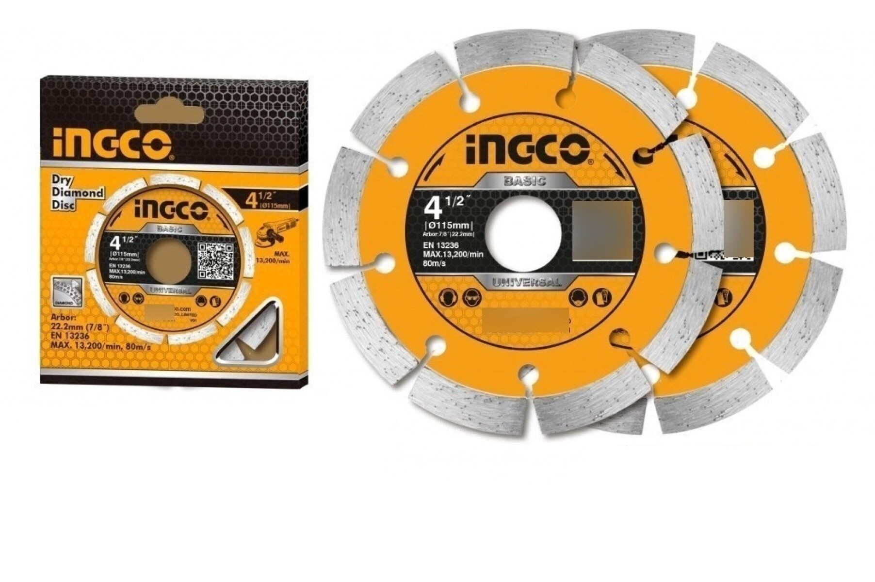 SET DISCOS SEGMENTADOS X2 4 1/2 INGCO DMD0111523 