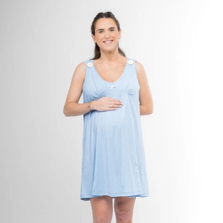Camisón Maternal Paz Celeste