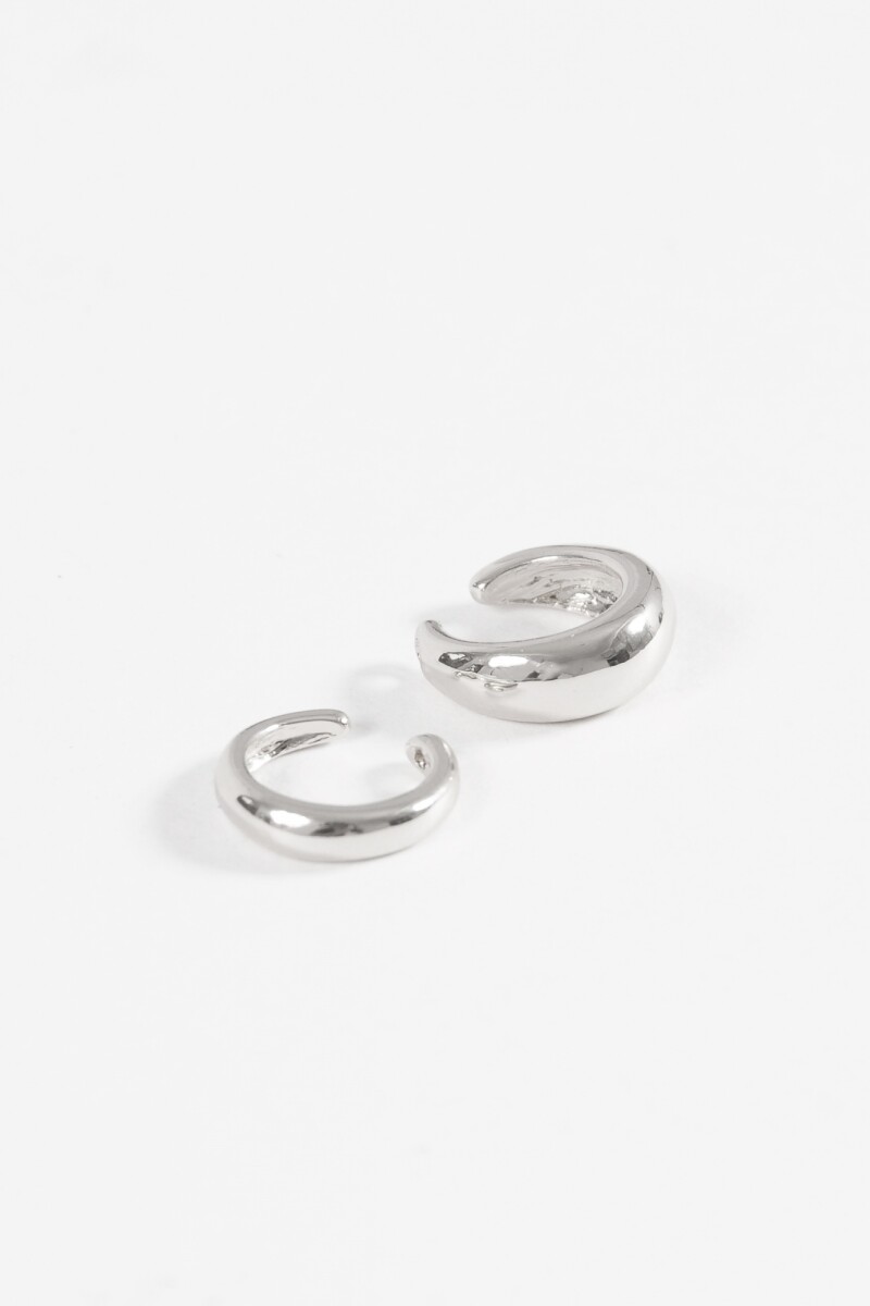 Set de earcuff básico plateado