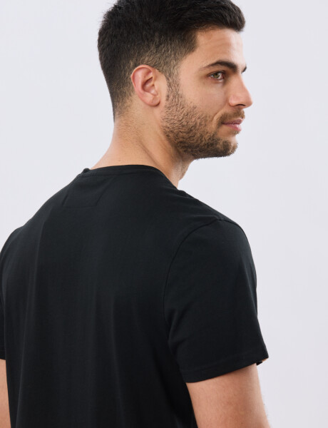 REMERA ESTAMPADA DE ALGODÓN Negro