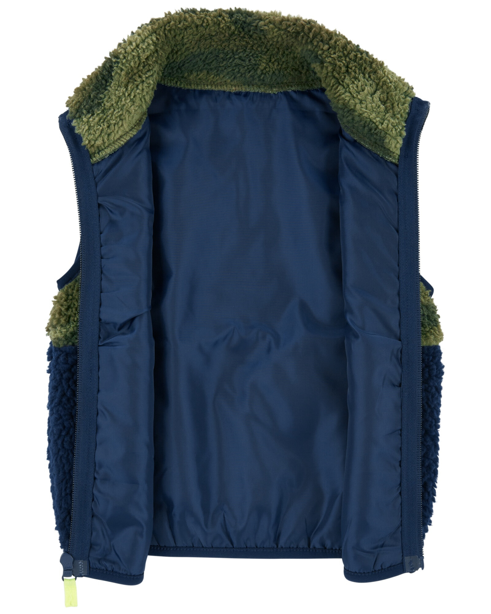 Chaleco de sherpa, diseño camuflado. Talles 2-5T Chaleco de sherpa, diseño camuflado. Talles 2-5T