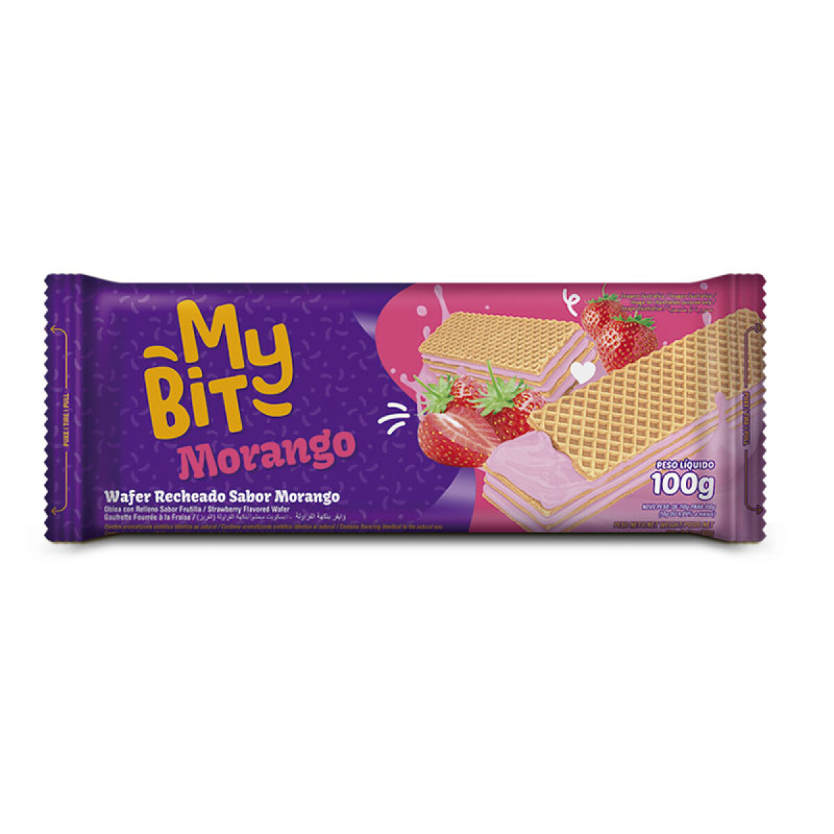 Waffle MYBIT 100grs - Frutilla - Morango 