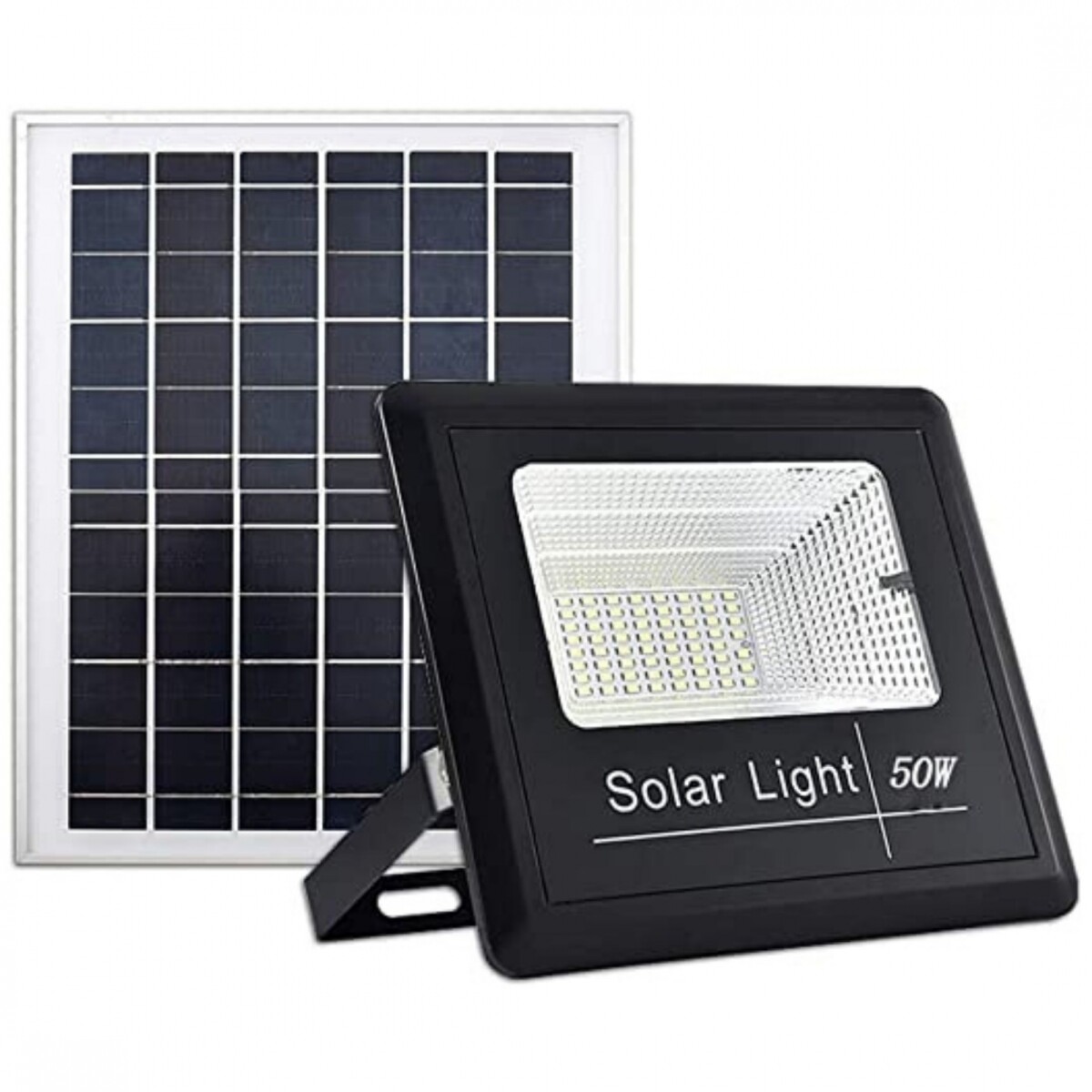 Foco Led Reflector 50W Solar, con fotocélula y control remoto 