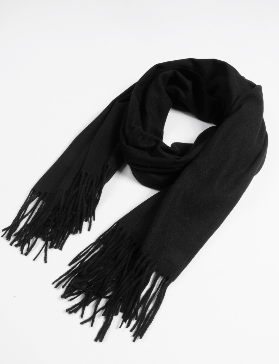 Pashmina flecos - negro 