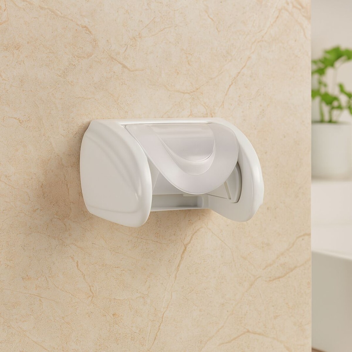 PORTA PAPEL HIGIENICO AQUA CON TAPA 