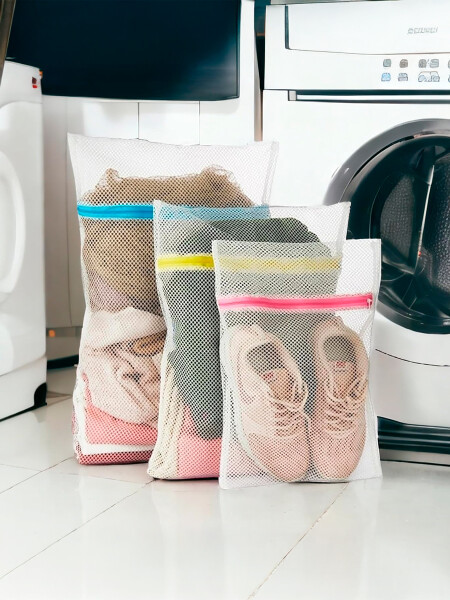 BOLSA PARA LAVARROPAS SET X3 BLANCO BLANCO