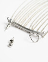 Aros Pasantes Metal Earcuff Cadenas - Plateado Rodio