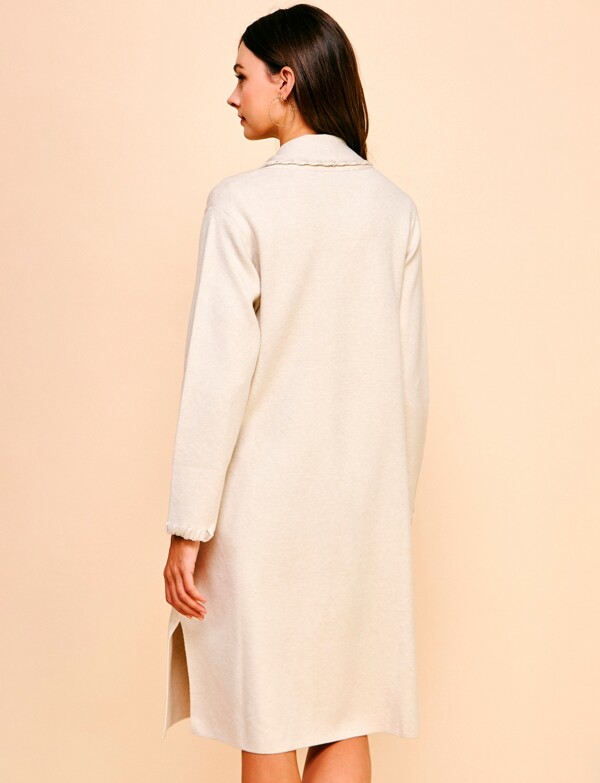 Cardigan Pespunte BEIGE