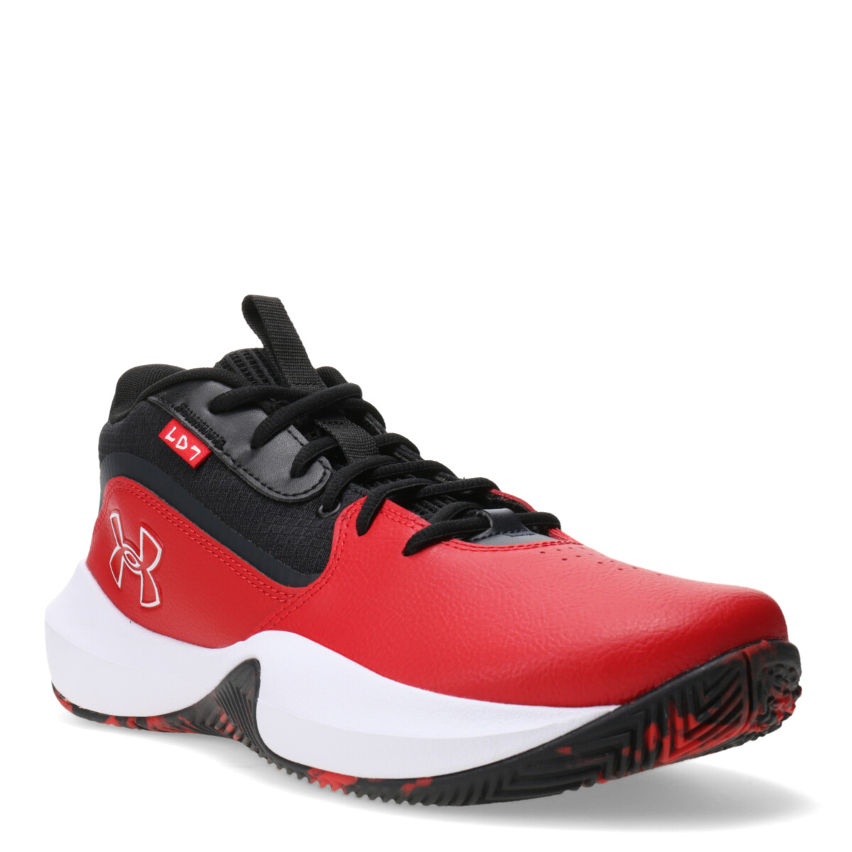 Championes Unisex Under Armour Lockdown 7 - Rojo - Negro 