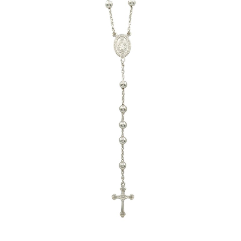 Rosario Virgen Milagrosa - Plata 925 - Sin Piedra - RO3006 Sinpiedra