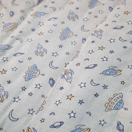 CUBRECAMA 1 PLAZA FIBRA-SUAVE GRIS GITD GRIS/AZU