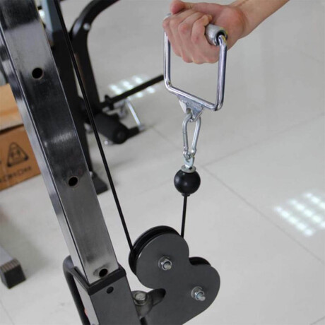 Estribo Agarre Macizo Para Polea Multigym Gimnasio Plateado