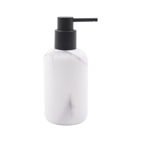 Dispensador Jabón de Resina y Madera 18 cm BLANCO